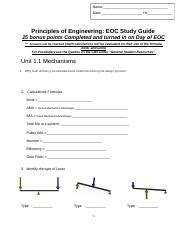 Principles Of Engineering Eoc Study Guide