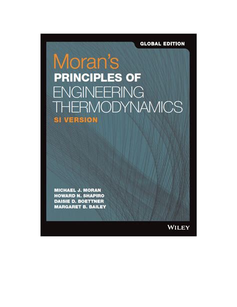 principles of engineering thermodynamics moran shapiro