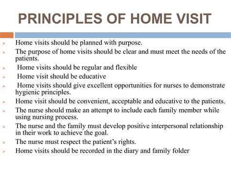 Principles Of Home Visiting