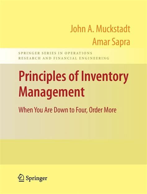 Principles Of Inventory Management Springer