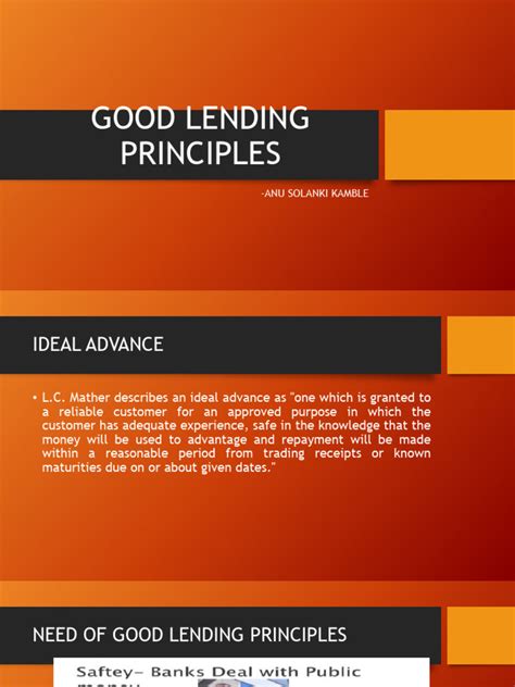 Principles Of Lending