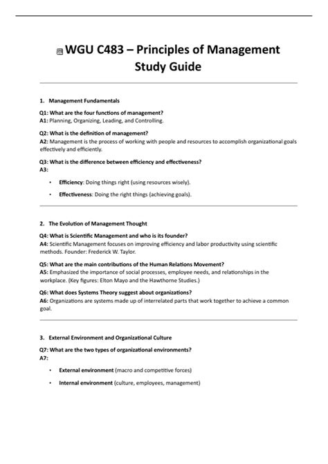 Principles Of Management Study Guide Pubjury