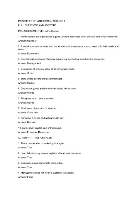 principles of marketing m1