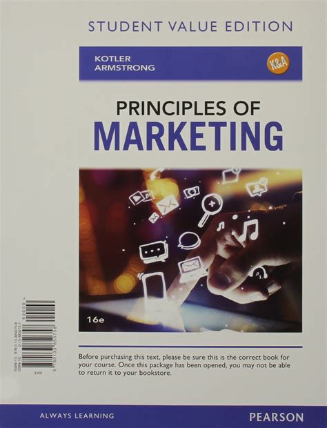 Principles Of Marketing Student Value Edition 15th Edition