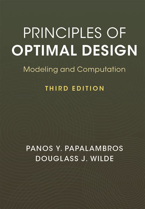 Principles Of Optimal Design Modeling And Computation