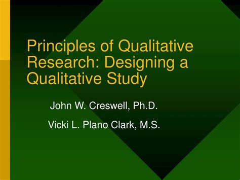 Principles Of Qualitative Research Designing A