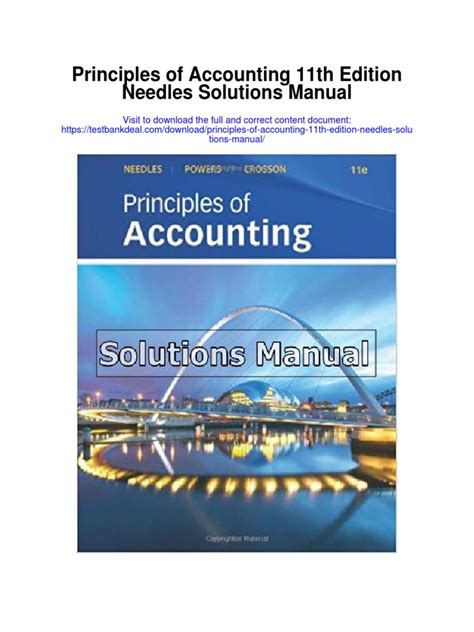 Full Download Principles Of Accounting 11Th Edition Solutions Needles 