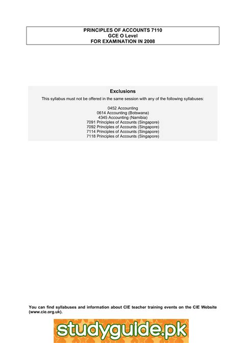 Download Principles Of Accounts 7110 Paper 2 