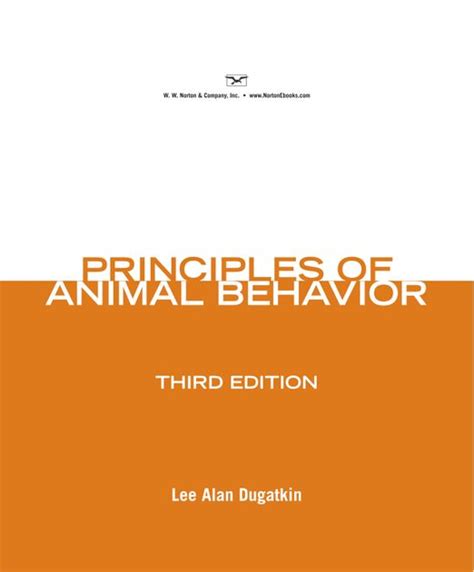 Read Online Principles Of Animal Behavior Dugatkin 3Rd Edition File Type Pdf 