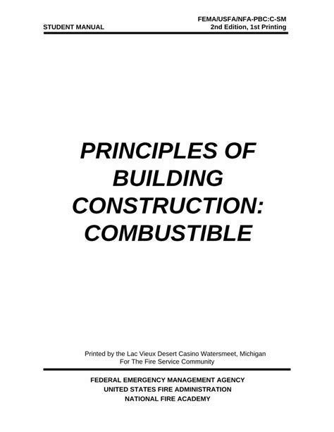 Read Online Principles Of Building Construction Combustible 
