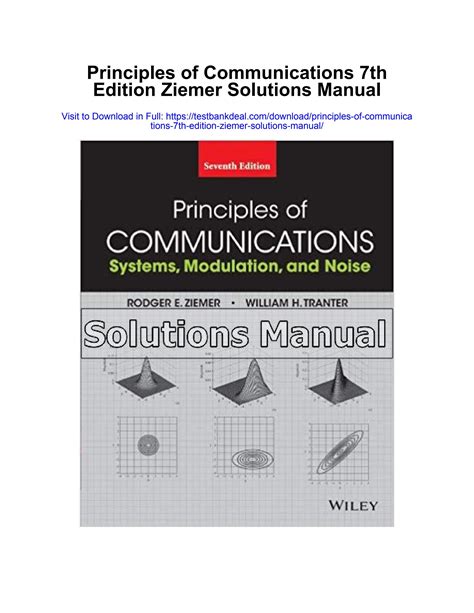 Read Online Principles Of Communications 6Th Edition Ziemer Solutions 