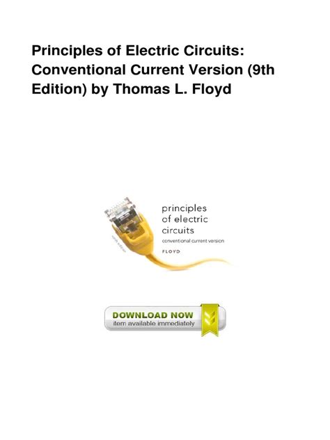 Read Principles Of Electric Circuits Conventional Current Version 9Th Edition 