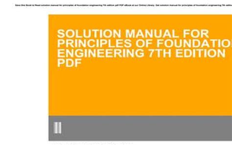Full Download Principles Of Foundation Engineering 7Th Edition Solution Manual 