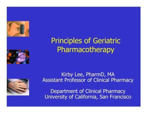 Read Principles Of Geriatric Pharmacotherapy Welcome To Ucsf 