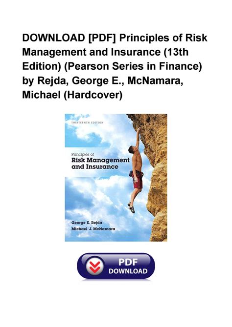 Full Download Principles Of Risk Management And Insurance 13Th Edition Pearson Series In Finance 