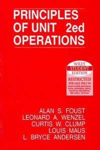 Read Online Principles Of Unit Operations Foust Solution Manual 