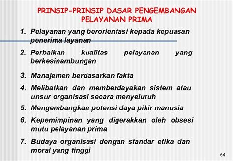 Prinsip Pelayanan Prima
