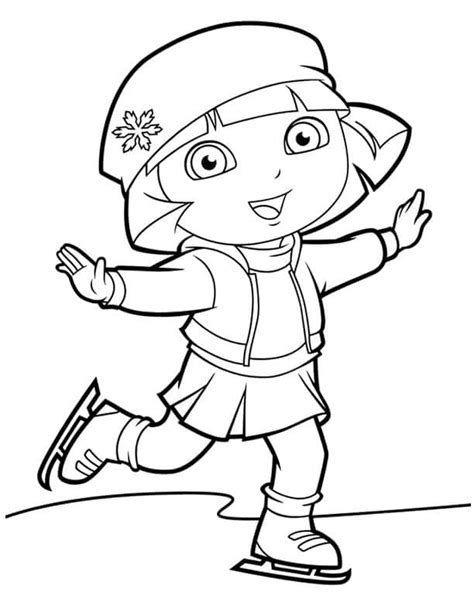 Print Dora Ice Skating New Coloring Pages Pinterest Ice Skates Coloring Pages - Ice Skates Coloring Pages