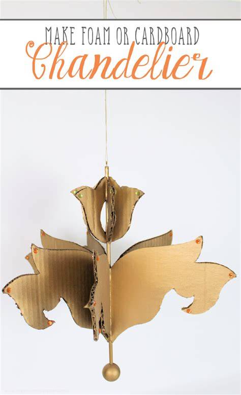 print out cardboard chandelier pattern
