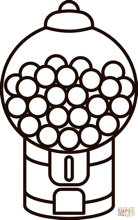Print Out Gumball Machine Coloring Page For Kids Gumball Machine Coloring Page - Gumball Machine Coloring Page