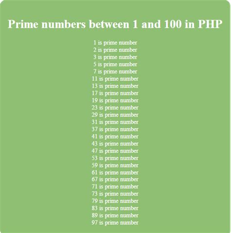 print prime numbers between 1-50 - PHP - OneCompiler