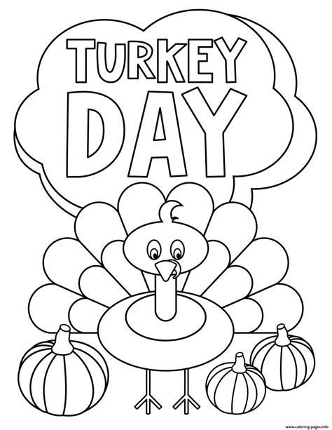 Print These Free Turkey Coloring Pages For The Picture Of A Turkey To Color - Picture Of A Turkey To Color