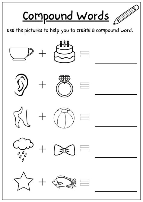 Printable 1st Grade Compound Word Worksheets Education Com Compound Words For 1st Grade - Compound Words For 1st Grade