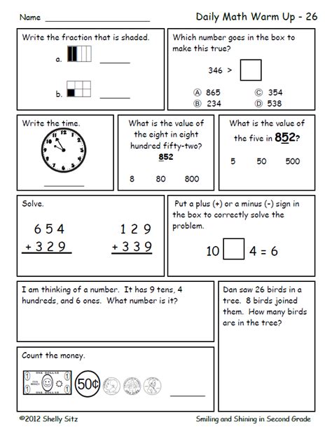 Printable 2nd Grade Common Core Math Worksheets 5th Grade Daily Calendar Worksheet - 5th Grade Daily Calendar Worksheet