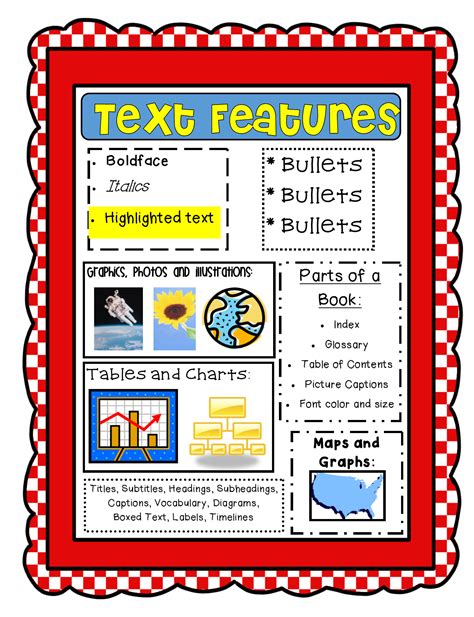 Printable 2nd Grade Using Text Feature Worksheets Using Text Features Worksheet - Using Text Features Worksheet
