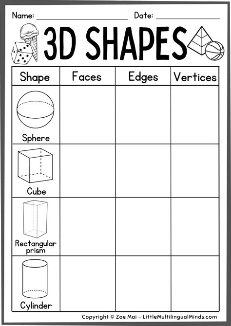 Printable 3rd Grade 3d Shape Worksheets Education Com Geometric Shapes 3rd Grade Worksheet - Geometric Shapes 3rd Grade Worksheet