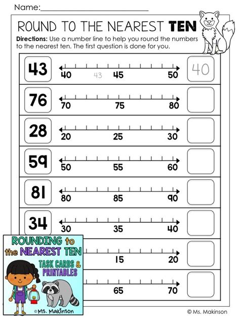 Printable 3rd Grade Rounding To The Nearest 10 Third Grade Rounding Worksheets - Third Grade Rounding Worksheets