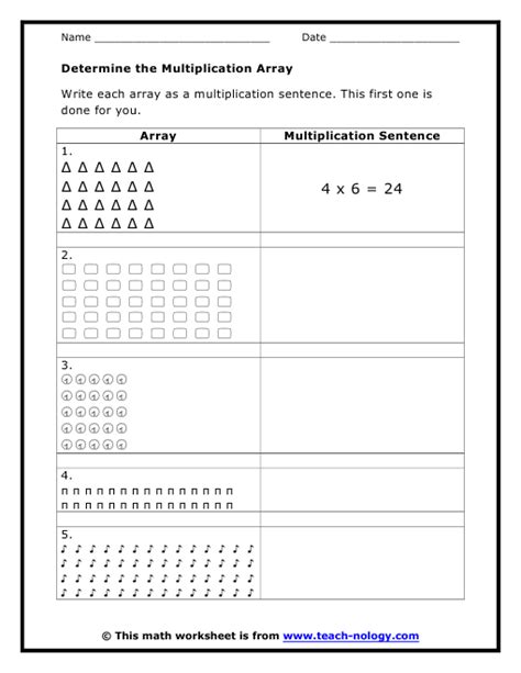 Printable 4th Grade Multiplication With Array Worksheets Arrays In Math For 4th Grade - Arrays In Math For 4th Grade