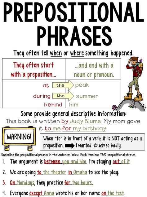 Printable 4th Grade Prepositional Phrase Worksheets Grade 4 Prepositional Phrases Worksheet - Grade 4 Prepositional Phrases Worksheet