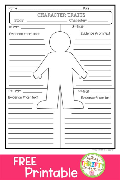 Printable 5th Grade Analyzing Character Worksheets Characteristics Worksheet Fifth Grade - Characteristics Worksheet Fifth Grade