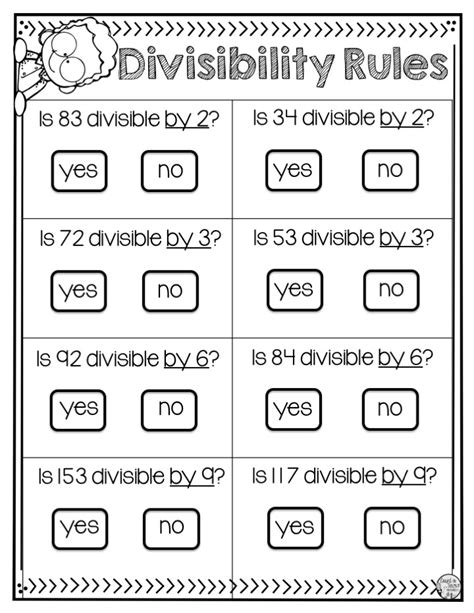 Printable 6th Grade Divisibility Rules Worksheet 8211 6th Grade Division Printable Worksheet - 6th Grade Division Printable Worksheet
