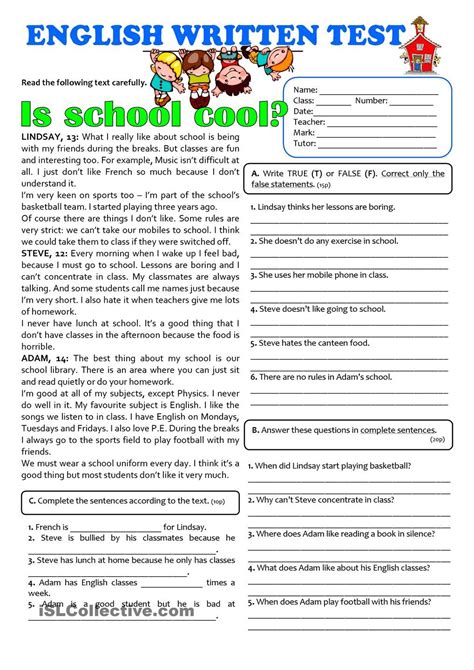 Printable 7th Grade Grammar Worksheets Education Com Seventh Grade Grammar - Seventh Grade Grammar