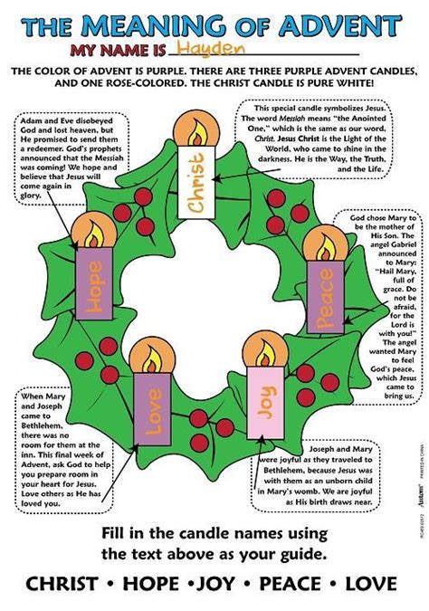 Printable Advent Wreath Activity Advent Wreath Coloring Page Advent Candle Coloring Page - Advent Candle Coloring Page