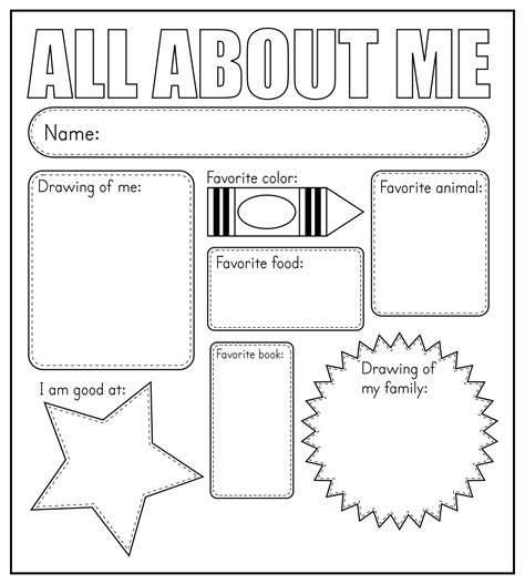 Printable All About Me Worksheet Book For Kids About Me Worksheet Grade 4 - About Me Worksheet Grade 4