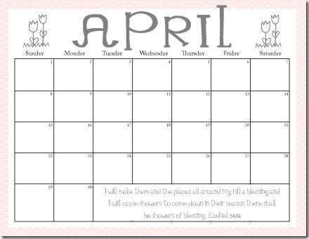 Printable April Calendar All Kids Network April Calendar For Kids - April Calendar For Kids