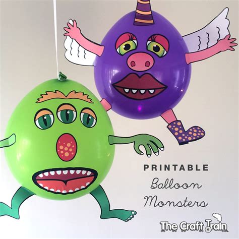 Printable Balloon Monsters The Craft Train Printable Picture Of Balloons - Printable Picture Of Balloons