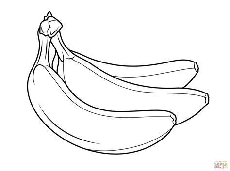 Printable Banana Bunch Coloring Pages Printable Picture Of A Banana - Printable Picture Of A Banana