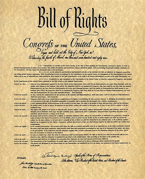 Printable Bill Of Rights Bill Of Rights Printable For Students - Bill Of Rights Printable For Students