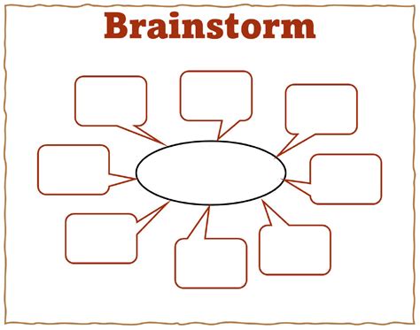 Printable Brainstorming Template Worksheets Education Com Brainstorm Worksheet Grade 3 - Brainstorm Worksheet Grade 3