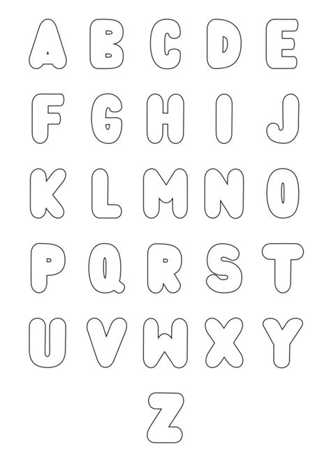 Printable Bubble Letters Of The Alphabet