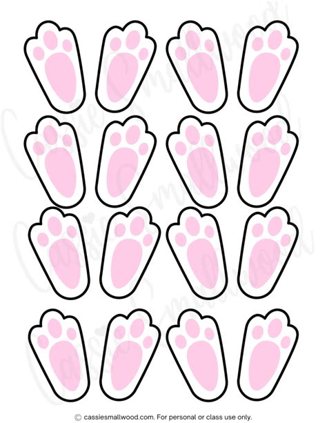 printable bunny feet, great for Spring crafts or decorations Spring