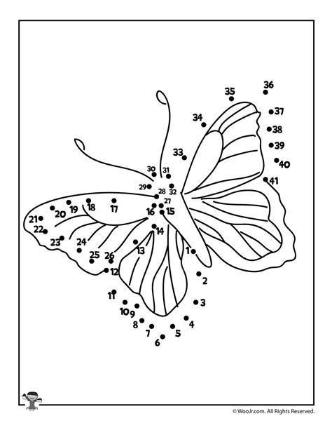 Printable Butterfly Dot To Dot Worksheets For Preschoolers Preschool Dot To Dot Worksheets - Preschool Dot To Dot Worksheets