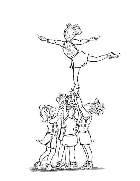 Printable Cheerleading Coloring Pages For Kids Cool2bkids Printable Cheerleader Coloring Pages - Printable Cheerleader Coloring Pages