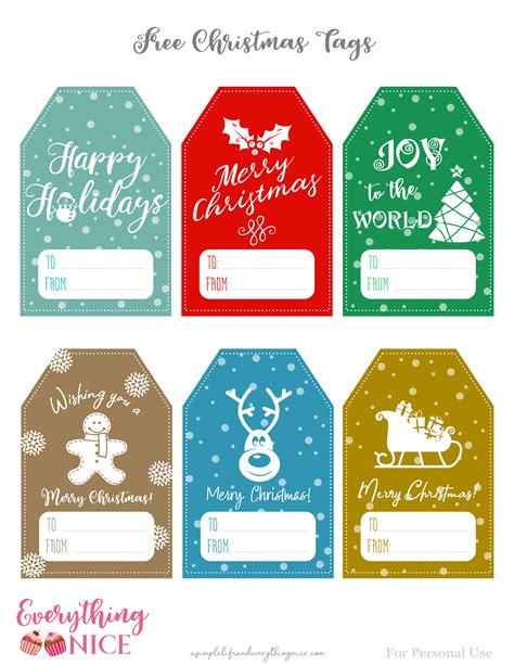 Printable Christmas Gift Tags For You Everythingetsy Com Gift Tag For Christmas - Gift Tag For Christmas