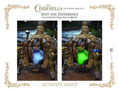 Printable Cinderella Spot The Difference Activity Page Mama Spot The Differences Printable - Spot The Differences Printable