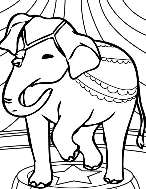 Printable Circus Elephant Coloring Page Download Print Or Circus Elephant Coloring Page - Circus Elephant Coloring Page